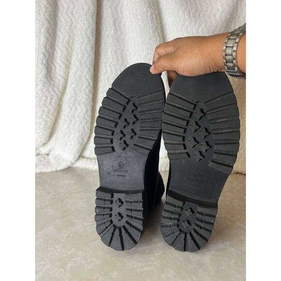 Blondo Hallie Waterproof Black Leather Ankle Bootie Womens 11 - Picture 6 of 8